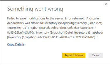 CicularDependencyError-DAX